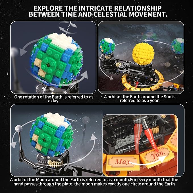 Space Toy Building Sets Icons Solar System Project Kit That Compatible with Legos for Adults 7-9year boy 8-14 Creator Ideas Gift for 10-Year-Old Boys-uFunSpace