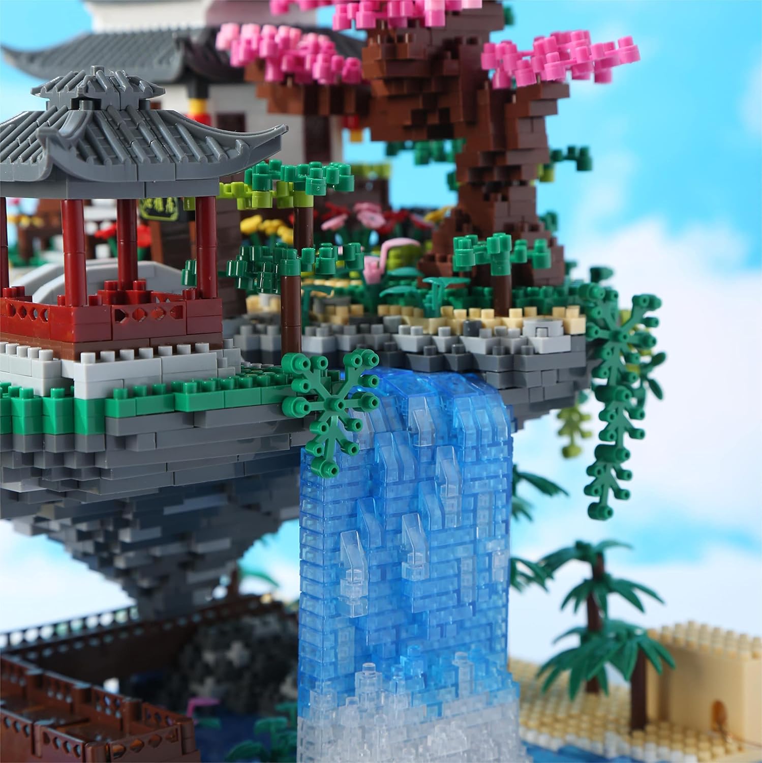 Cherry Blossom Tree Building Set with Gift Box, Original Music Cherry Blossom Tree House(Type :Symphony), Japanese Sakura Tree House Lights Building Kit（3320 Pcs, Cherry Bonsai Tree Building Set.-uFunSpace