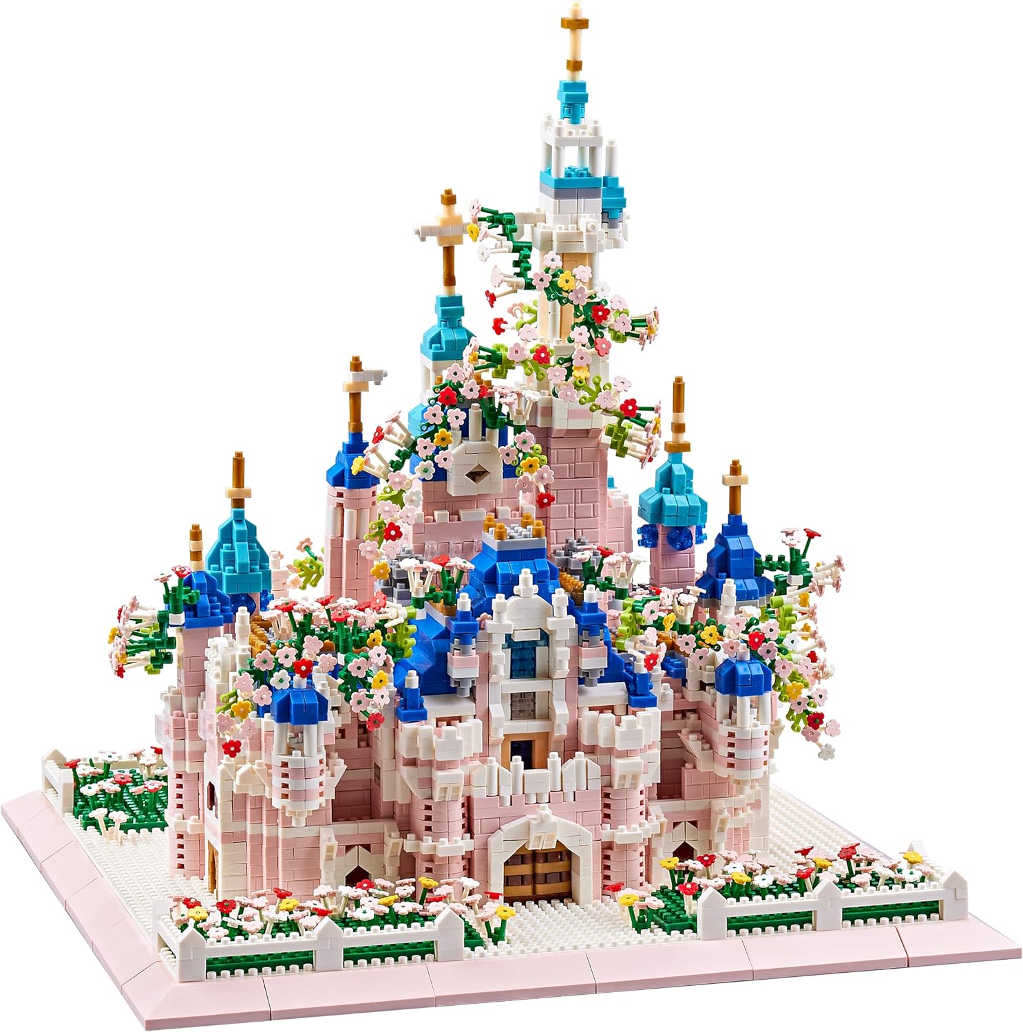 Building Castle and Flower Series Model Building Blocks Set, More than 4000 Pieces for Adults and Teens, Miniature Building Blocks, Building Set - Upgraded Version-uFunSpace