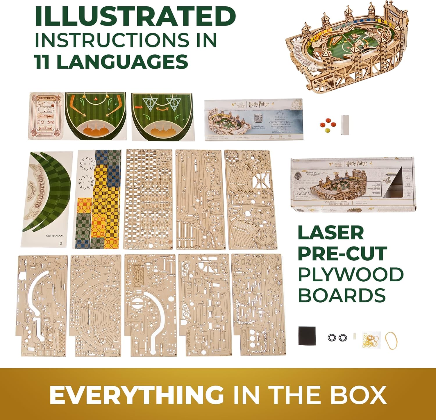 Man assembling Ugears wooden puzzle without glue-uFunSpace