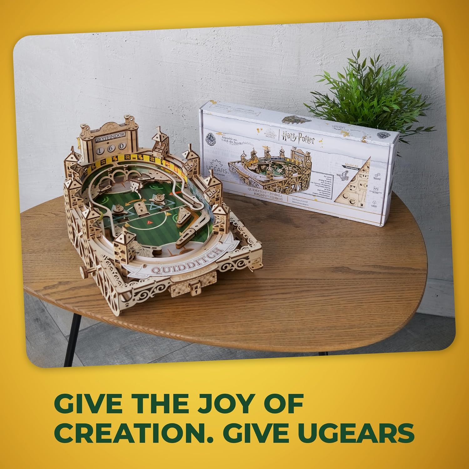 Close up of Golden Snitch chest and functional pinball game mechanics-uFunSpace