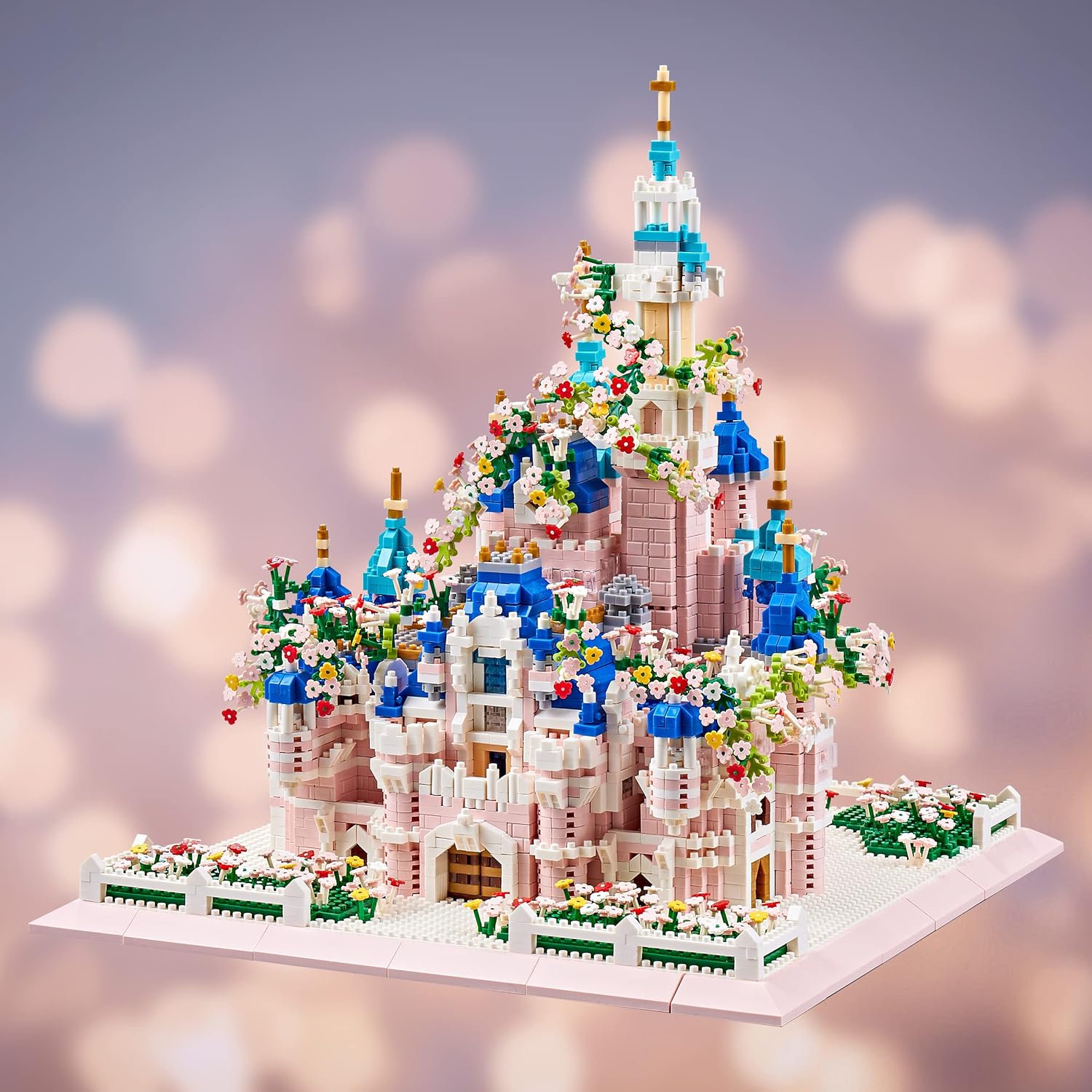 Building Castle and Flower Series Model Building Blocks Set, More than 4000 Pieces for Adults and Teens, Miniature Building Blocks, Building Set - Upgraded Version-uFunSpace