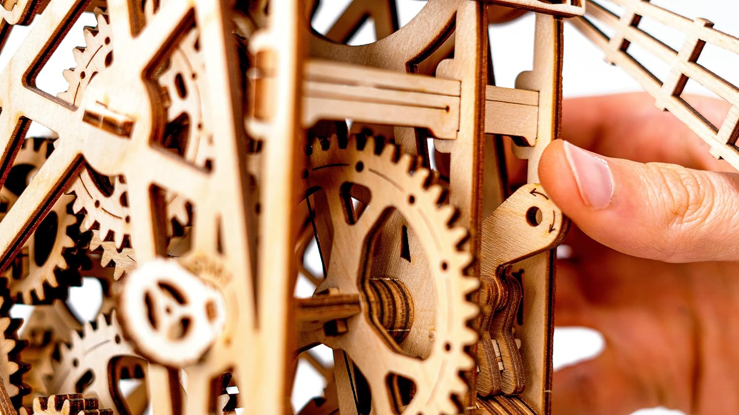Build a Windmill Wooden 3D Puzzles - Wood Puzzles for Adults Wooden Windmill - Windmill Model Wood Kits for Adults to Build - Wooden Mechanical Model Kit for Adults to Build - 222 Pieces-uFunSpace