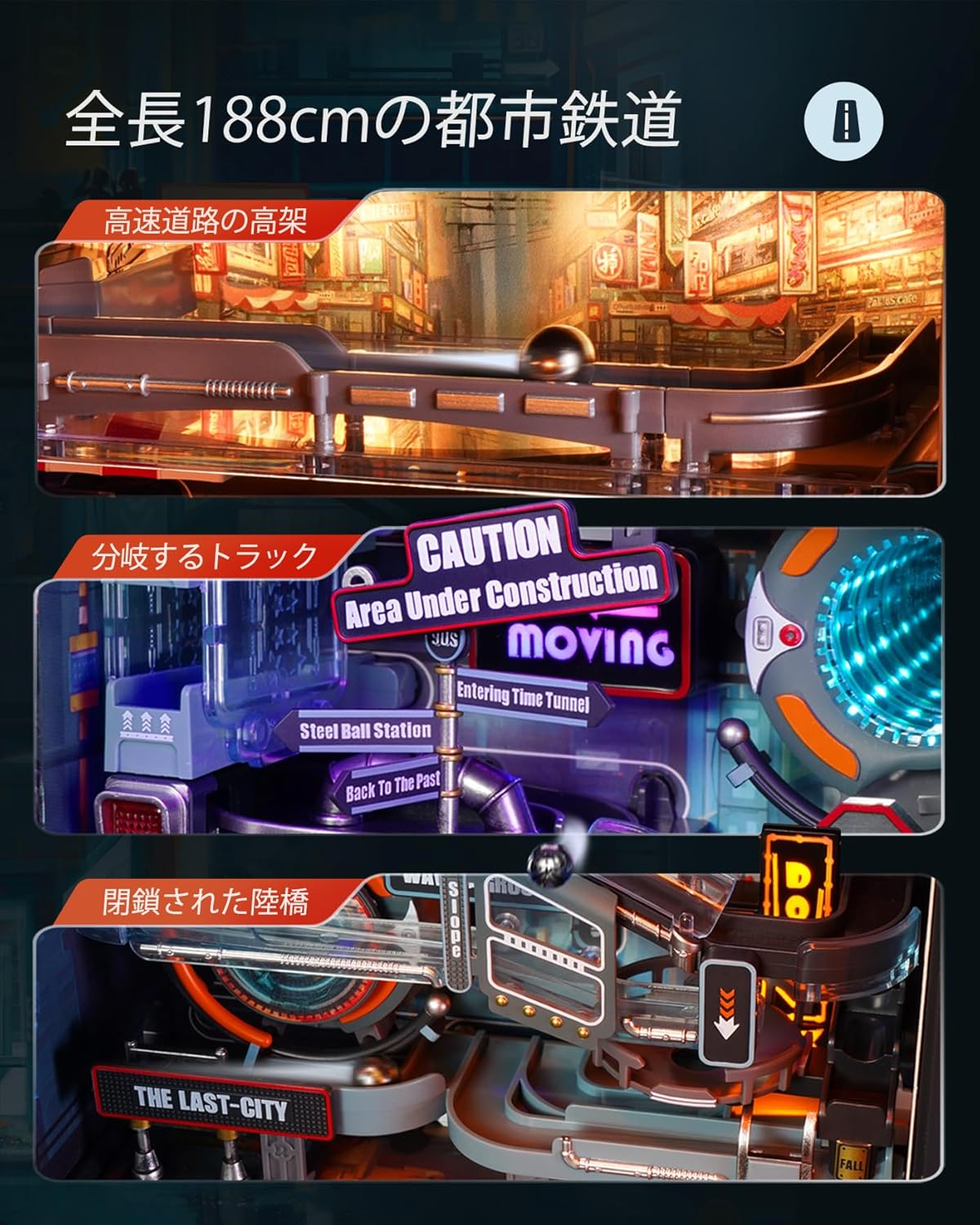 Marble Run Model Building Kit, 3D Puzzles for Adults, DIY Miniature Kit, Ideal Gift for Men and Women-uFunSpace