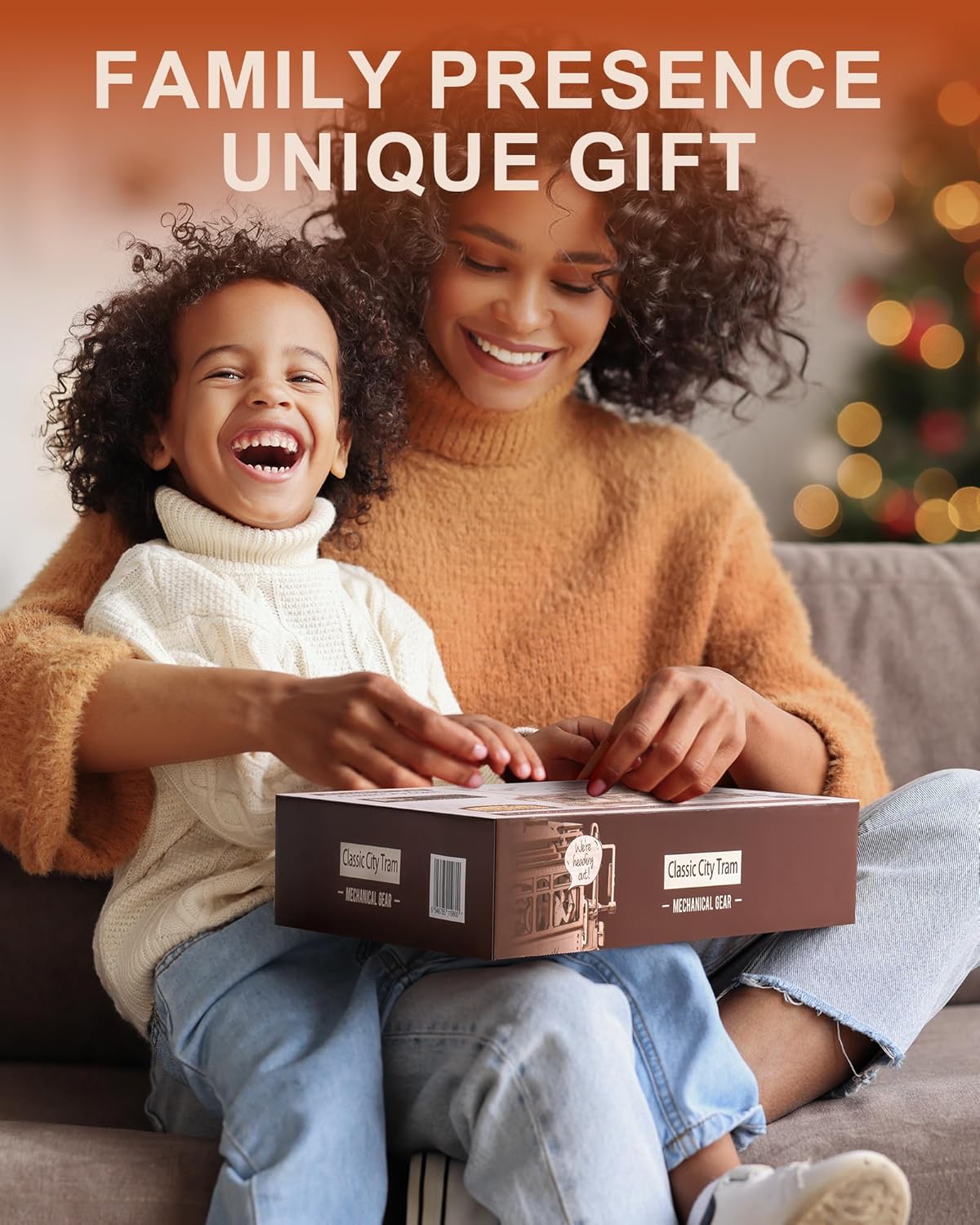 3D Wooden Puzzles Model Car Kits for Adults to Build - Wooden Toy Tram Train Set with Railway - Wood 3D Puzzles for Adults - Gift Idea for Christmas Father's Day Birthday-uFunSpace