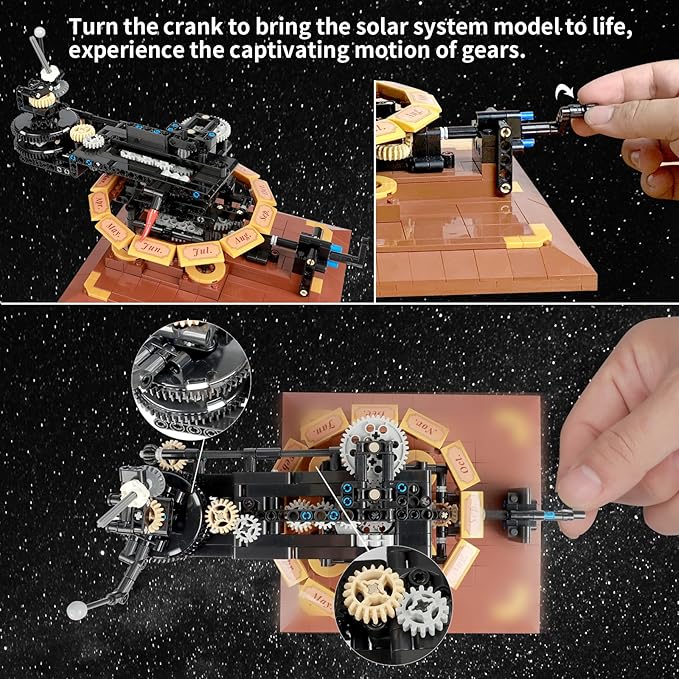 Space Toy Building Sets Icons Solar System Project Kit That Compatible with Legos for Adults 7-9year boy 8-14 Creator Ideas Gift for 10-Year-Old Boys-uFunSpace
