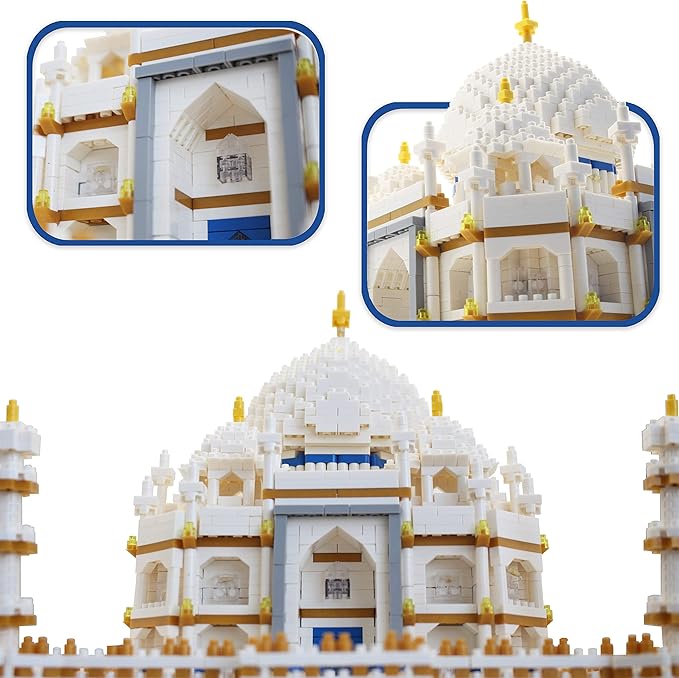 Micro Mini Blocks Taj Mahal Building and Architecture Model Set,(4000Pieces) Toys Gifts for Kid and Adult-uFunSpace