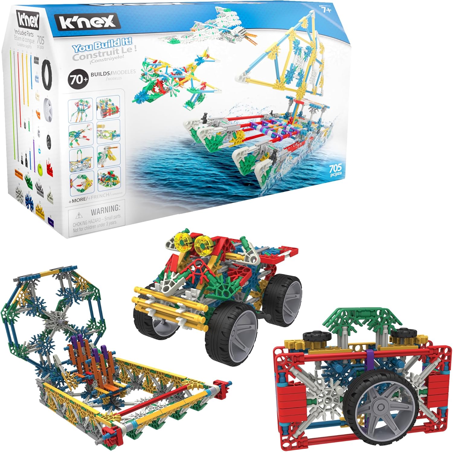 70 Model Building Blocks Set – 705 Pieces, STEM Learning Creative Building Models, for Kids Ages 7+, Boys & Girls, Interlocking Building Toys for Adults – Amazon Exclusive-uFunSpace