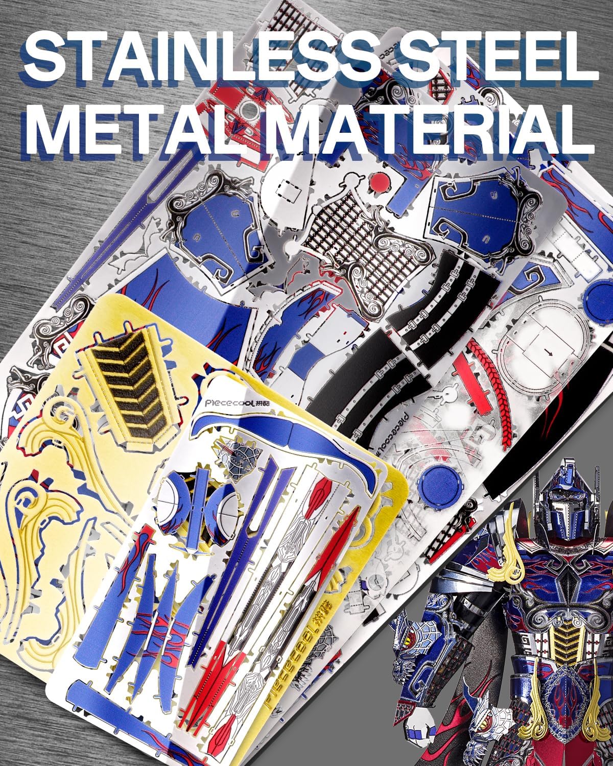 3D Metal Puzzles Mecha Model Kits-The Titan Figure Model Building Blocks Kits for Adults, DIY Brain Teaser 3D Puzzle for Men Teen Students Hobbies Fidget Toys Gifts -157 Pcs-uFunSpace