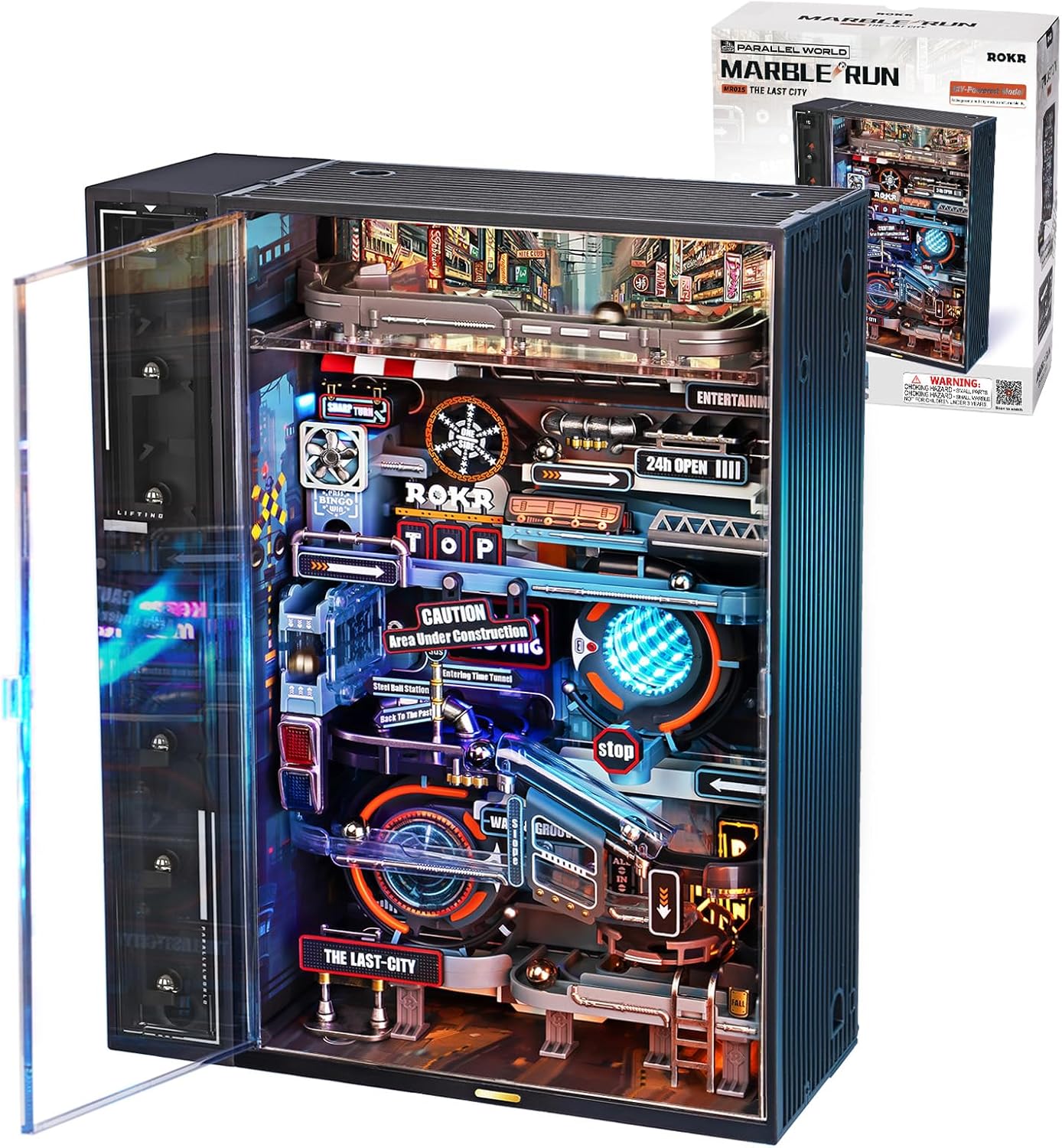 Marble Run Model Building Kit, 3D Puzzles for Adults, DIY Miniature Kit, Ideal Gift for Men and Women-uFunSpace