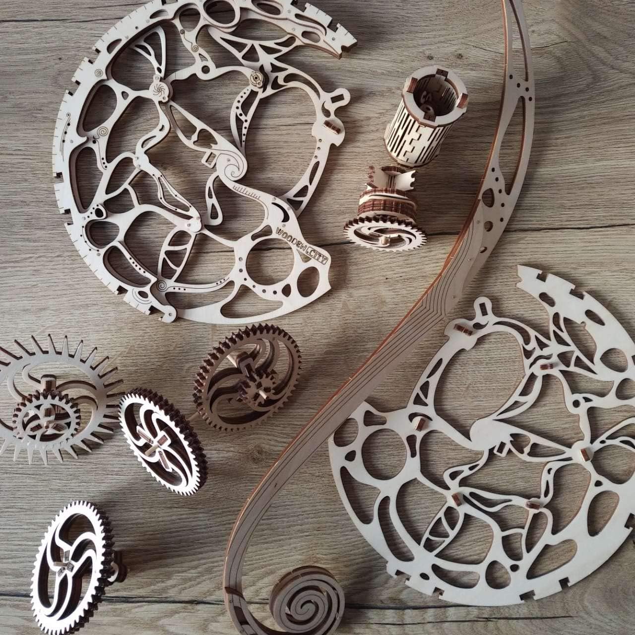 Pendulum Kinetic Wood Sculpture Wall - 3D Wooden Puzzle for Adults - Wooden Kinetic Sculpture – 3D Wood Puzzles for Adults - Wooden Kinetic Wall Art - Kinetic Wall Sculpture-uFunSpace