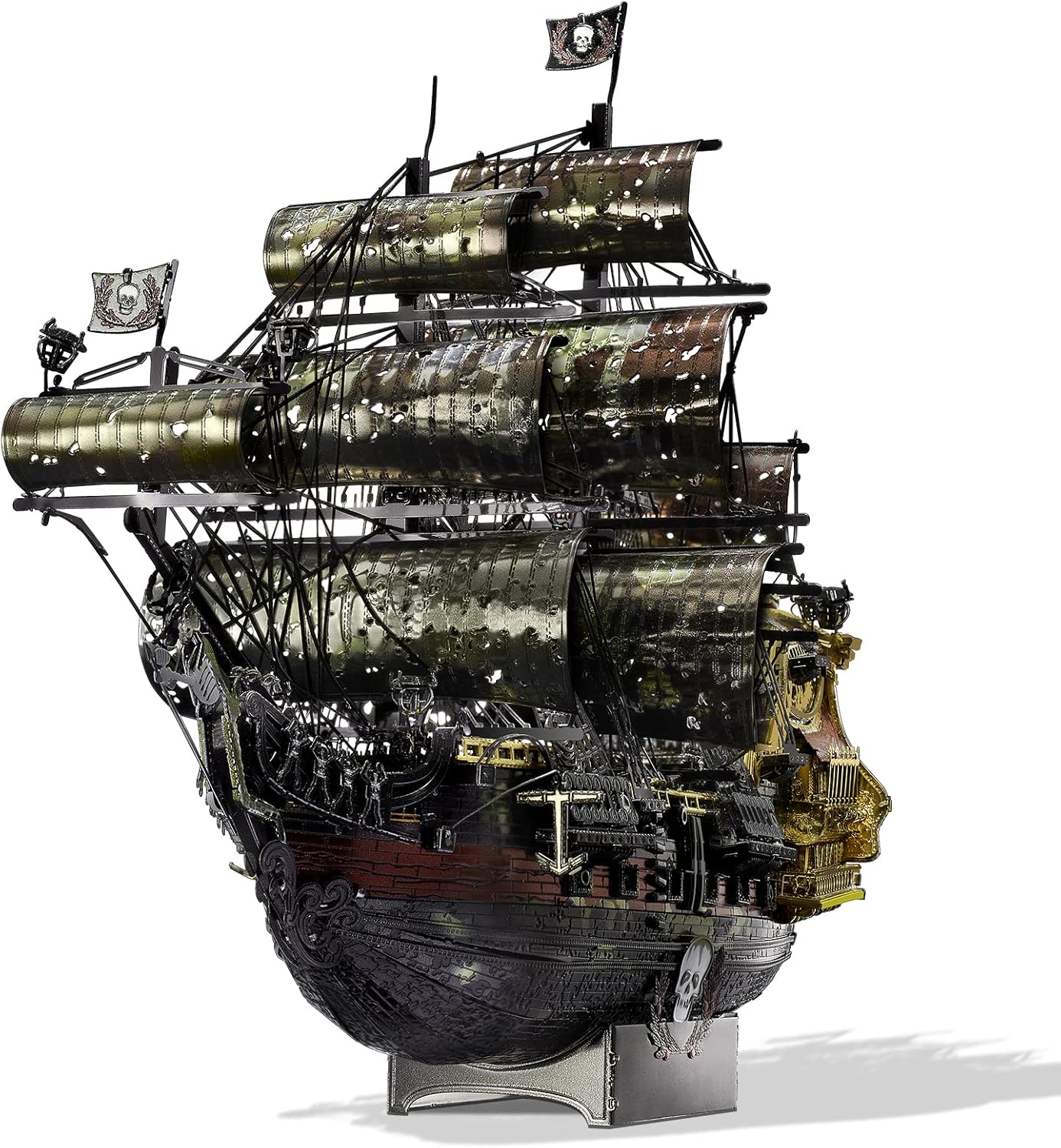 3D Metal Puzzles for Adults, The Queen Anne's Revenge Pirate Ship Model Kits, 3D Watercraft Model Building Kit, DIY Craft Kits Difficult 3D Puzzles for Family Time-uFunSpace