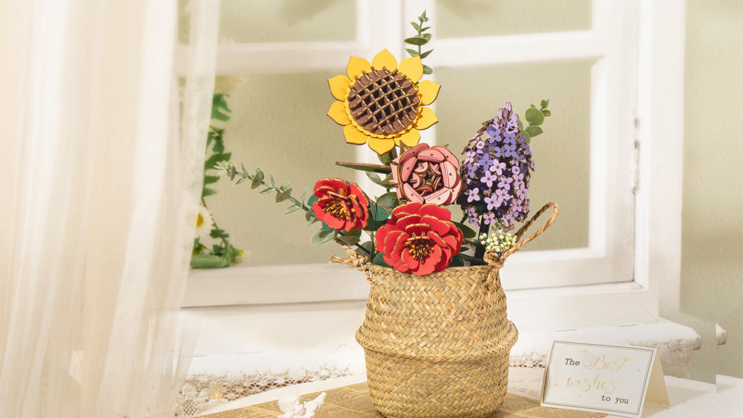 Rowood Wooden Flowers Bouquet