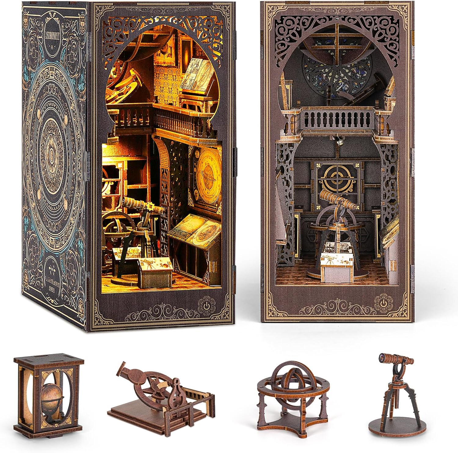 Museum of Astronomy DIY Book Nook with touch switch and soft LED lighting-uFunSpace