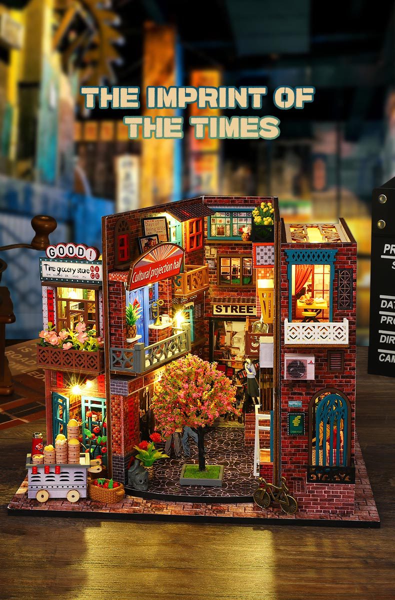 DIY hut times mark model hand-assembled DIY toy hut DIY bookend