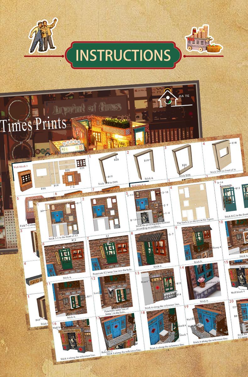 DIY hut times mark model hand-assembled DIY toy hut DIY bookend