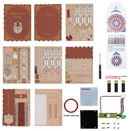 3D Wooden Puzzle DIY Book Nook Kit (Notre-Dame de Paris)