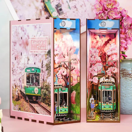 3D Wooden Puzzle DIY Book Nook Kit (Sakura's Travel)