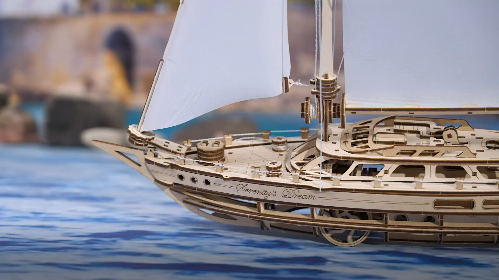 Serenity’s Dream Model Yacht - Model Ships Kits for Adults - Wooden Models to Build for Adults - 3D Puzzles Adult Ship Model Kit - DIY Wooden Model Boats for Enthusiasts