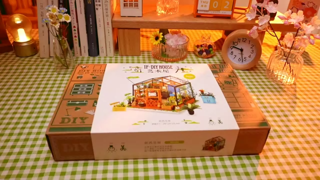 DIY Dollhouse Wooden Miniature Furniture Kit Mini Green House with LED Best Birthday Gifts