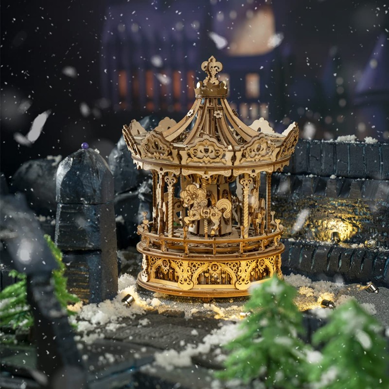 ROKR Music Box Model Kit for Adults to Build, 3D Wooden Puzzle Romantic  Carousel, Gift for Kids Teens Adults (AMK62) : Amazon.se: Toys