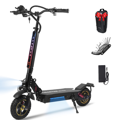 Electric Scooter Adults 1000W, Escooter 34Mph 40 Miles 48V 21Ah Electric Scooter 10" Off-Road Tires E Scooter for Adults, Full Suspension & Dual Brakes System Foldable Escooter