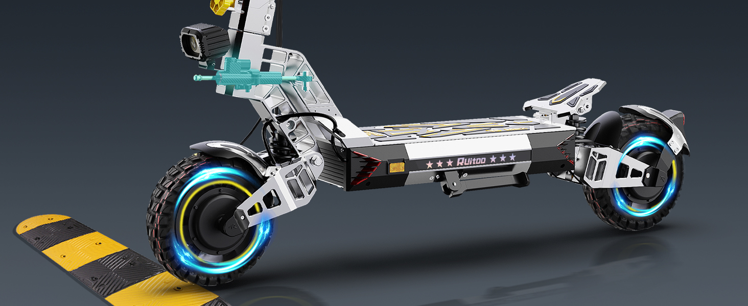 Electric Scooter for Adults 5600W Power Dual Motor Top Speed 50 MPH 50 Miles Range 60V/35AH Lithium Battery 10.5 Off Road Tire Sport E-Scooter for Daily Commuting with Steering Damper (UL 2272tested)