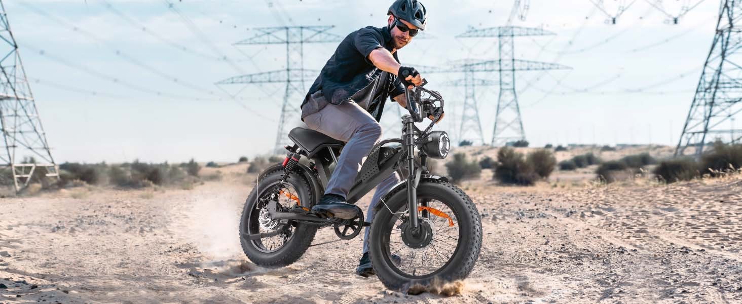 Electric Bike for Adults, Up to 80/110KM Range & 45KM/H Speed, 2000W Peak Motor 7 Speed Gearing with All-Terrain 4.0" Fat Tires E Bike, Electric Dirt Bike, Full Suspension City Bicycles for Outdoor