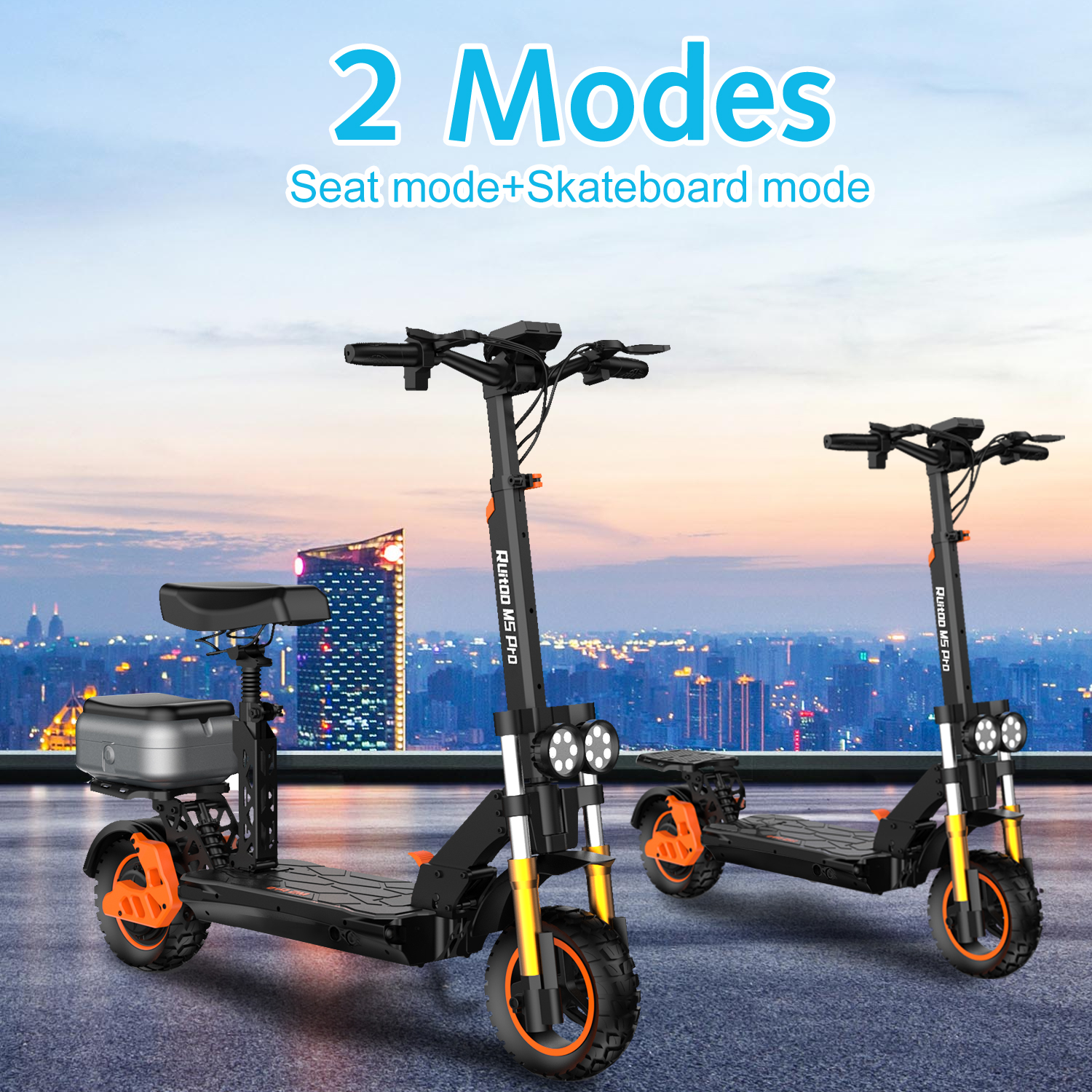 Electric Scooter Adults, 1600 W Motor Up to 35 Mph & 50 Miles Range, 48V 20.8AH Battery, 11" Off Road Tire Folding E-Scooter, Kick Scooter with Detachable Seat for Commuter Outdoor