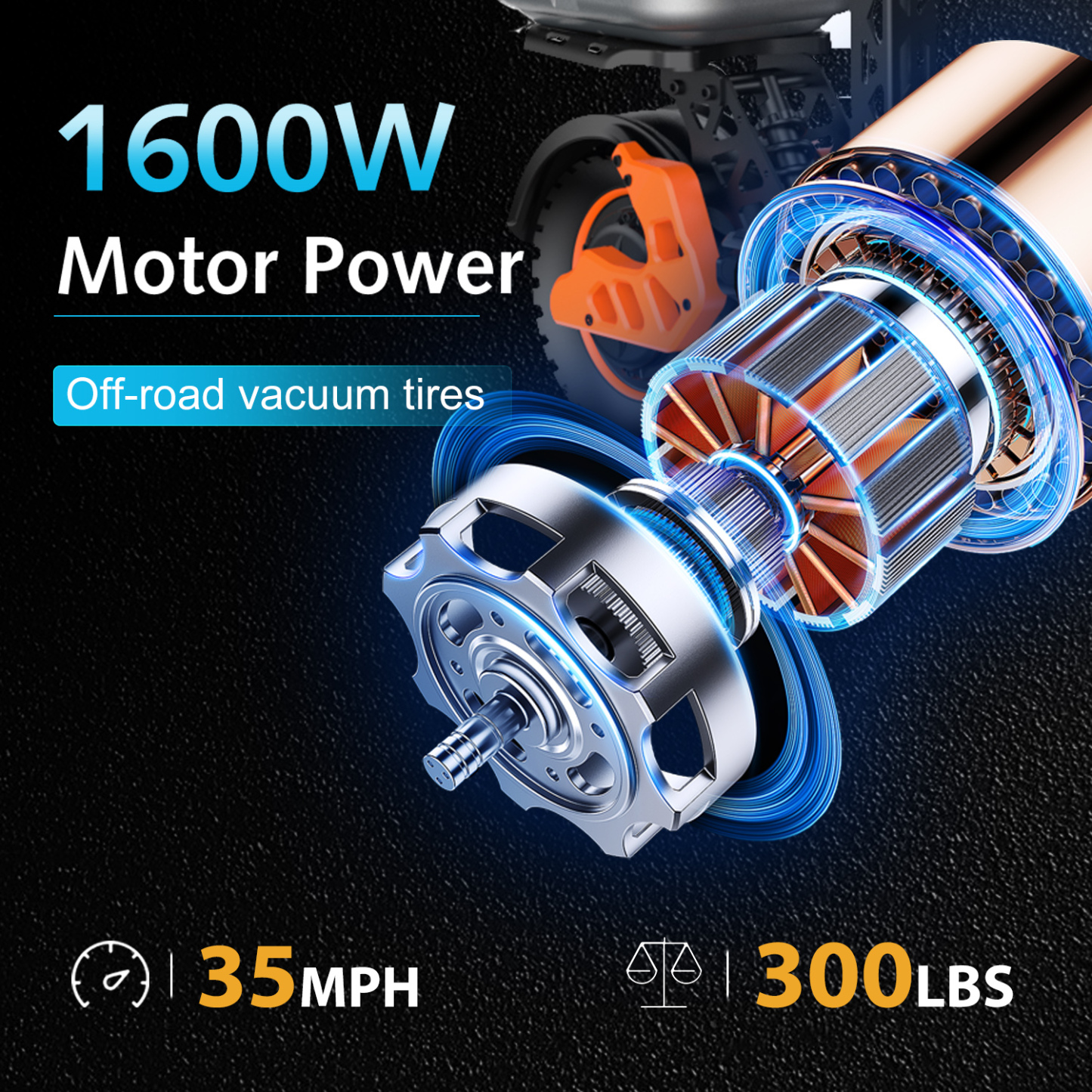 Electric Scooter Adults, 1600 W Motor Up to 35 Mph & 50 Miles Range, 48V 20.8AH Battery, 11" Off Road Tire Folding E-Scooter, Kick Scooter with Detachable Seat for Commuter Outdoor