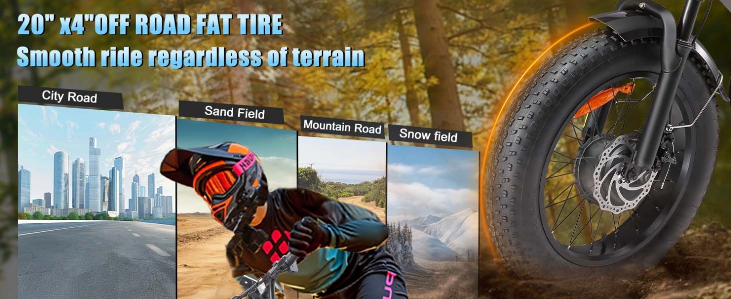 Electric Bike for Adults, Up to 80/110KM Range & 45KM/H Speed, 2000W Peak Motor 7 Speed Gearing with All-Terrain 4.0" Fat Tires E Bike, Electric Dirt Bike, Full Suspension City Bicycles for Outdoor