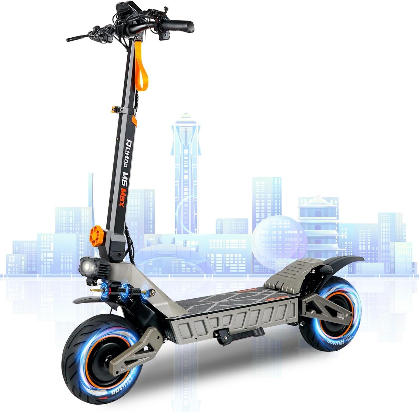 5600W Electric Scooter Adults, Dual Motors Up to 50 MPH 50 Miles Range 60V/27AH Lithium Battery 11" Off Road Tires Heavy Duty Sport Escooter with Steering Damper 440lbs Max Loading, UL-2272 Certified