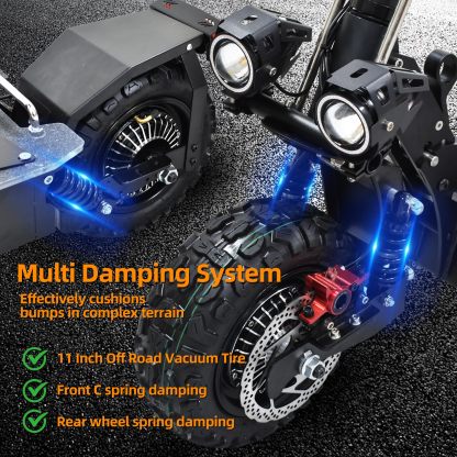 Electric Scooter for Adults, 5600W Dual Motors Up to 50 MPH, Electric Scooter Adults Range 50 Miles, 60V 27Ah Large Capacity Battery,11" Off Road Tires Scooter with Detachable Seat Max Load