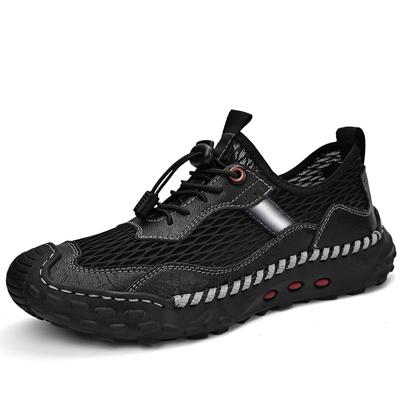 🔥On This Week Sale 70% OFF🔥Men's Breathable Mesh Sneakers- Waterproof, Non-Slip Casual Shoes with Adjustable Drawstring for Outdoor, Beach & Sports