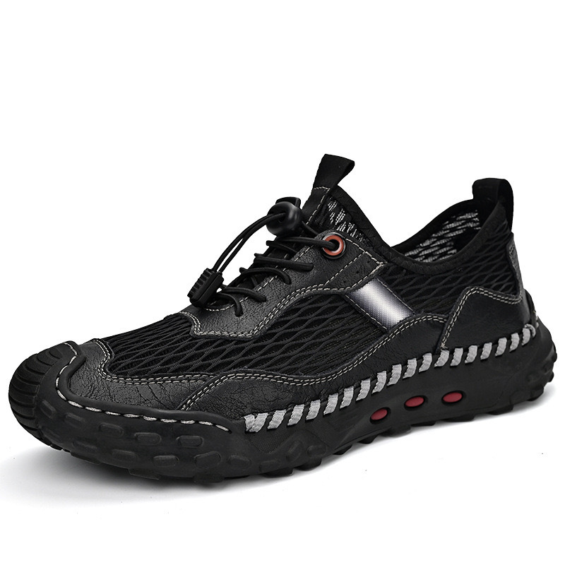 🔥On This Week Sale 70% OFF🔥Men's Breathable Mesh Sneakers- Waterproof, Non-Slip Casual Shoes with Adjustable Drawstring for Outdoor, Beach & Sports