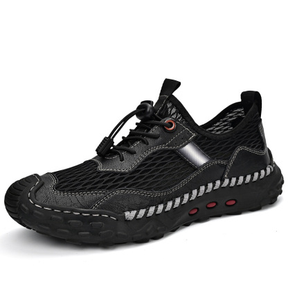 🔥On This Week Sale 70% OFF🔥Men's Breathable Mesh Sneakers- Waterproof, Non-Slip Casual Shoes with Adjustable Drawstring for Outdoor, Beach & Sports