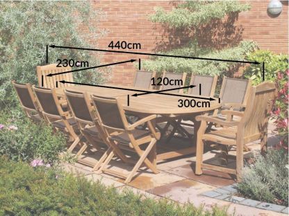 Chunky Rectangular 3m Table & 10 Chair Set | FSC® Certified
