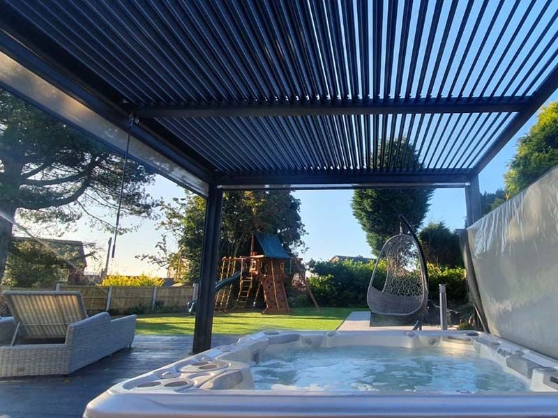 Galaxy Gazebo | 3 X 3.6M-Garden Furniture Centre-HighRange,Free Standing,Gazebos,The Galaxy Gazebo Range,Metal Gazebos,Galaxy Louvered Roof Gazebo Range,Galaxy Gazebo Range Ranges,Ranges,Galaxy Range Gazebos,Sale-{collection_title}