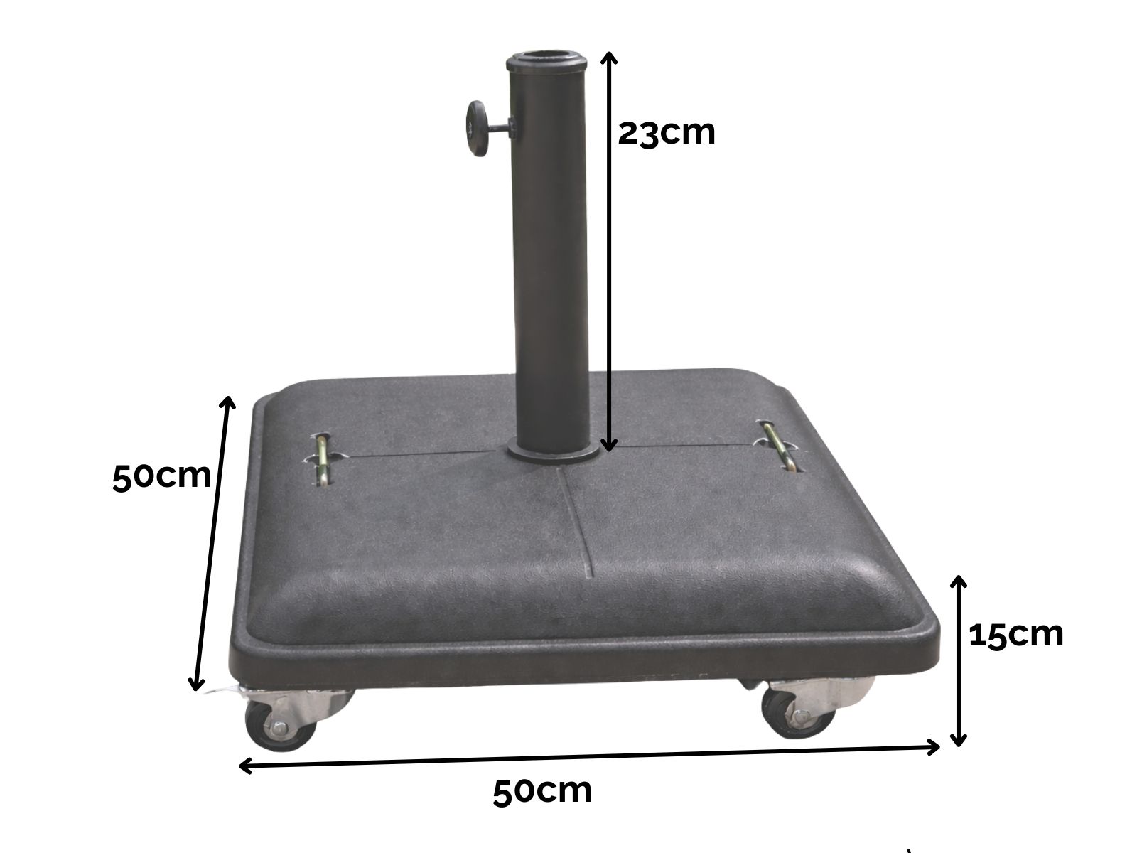 Parasol Base Concrete 37KG with Wheels
