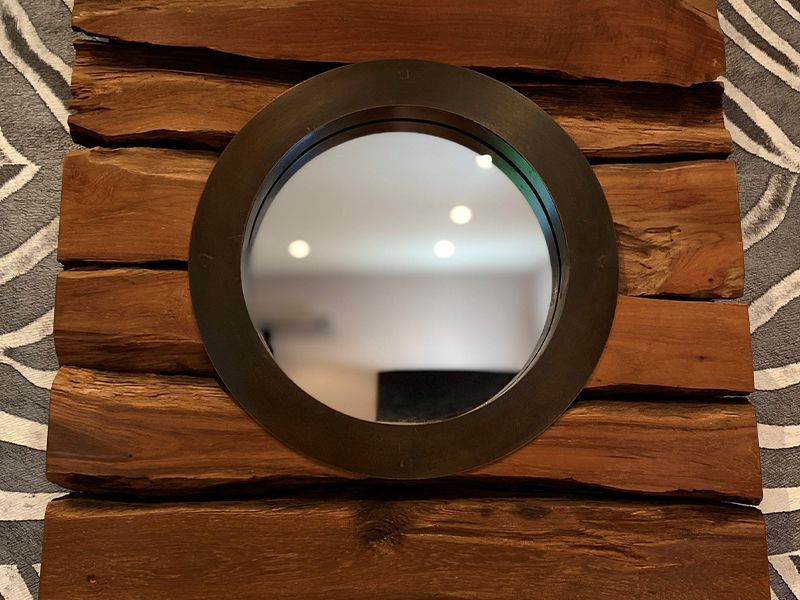 Saxon Round Mirror -Garden Furniture Centre-Ornaments,Root,LowRange,Under 100,Conservatory,Reclaimed Furniture,Indoor Accessories,Mirrors-{collection_title}