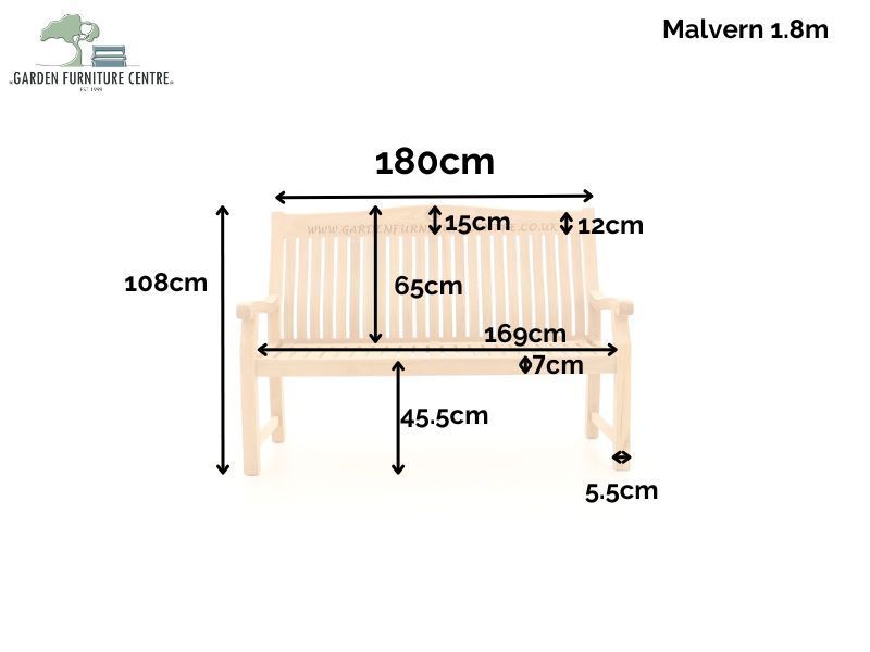 Malvern Teak Bench 180cm | FSC® Certified-Garden Furniture Centre-HighRange,Active,park benches,Information,Teak,Benches,Outdoor Furniture,FSC®,Teak Benches Benches,Memorial Benches,Teak Benches-{collection_title}