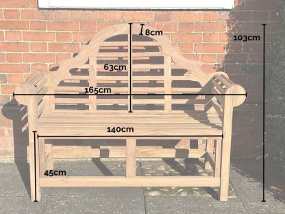 Lutyens Teak Bench 165cm