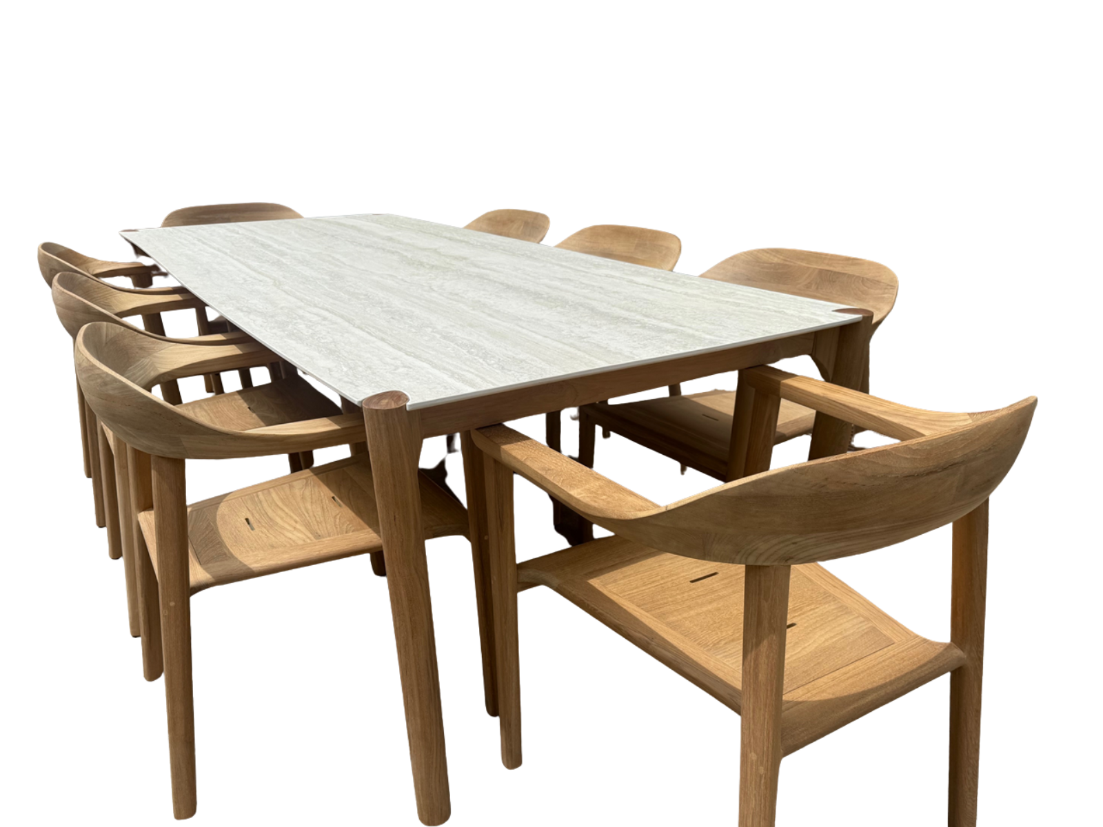 Veluta Teak Dining Set 2.4m | FSC® Certified