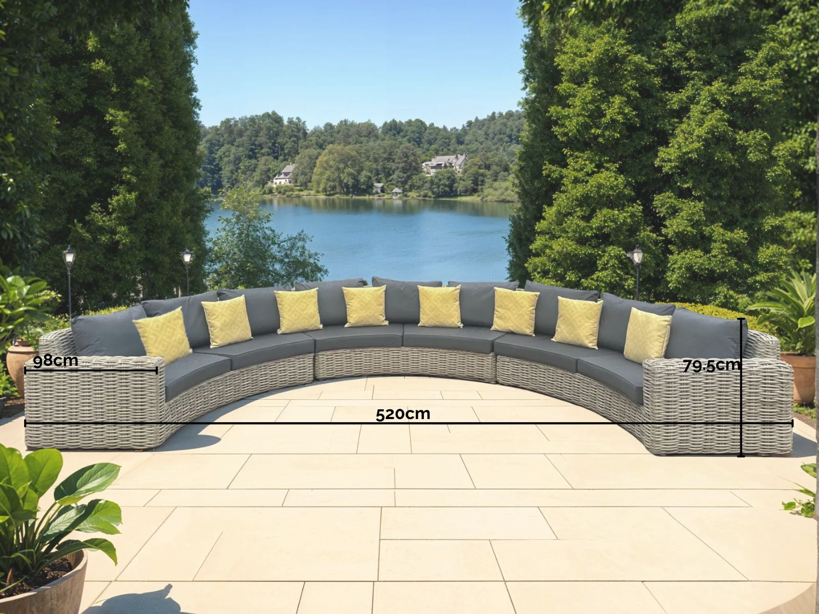 Fiji Curved Sofa Suite | Ex Display