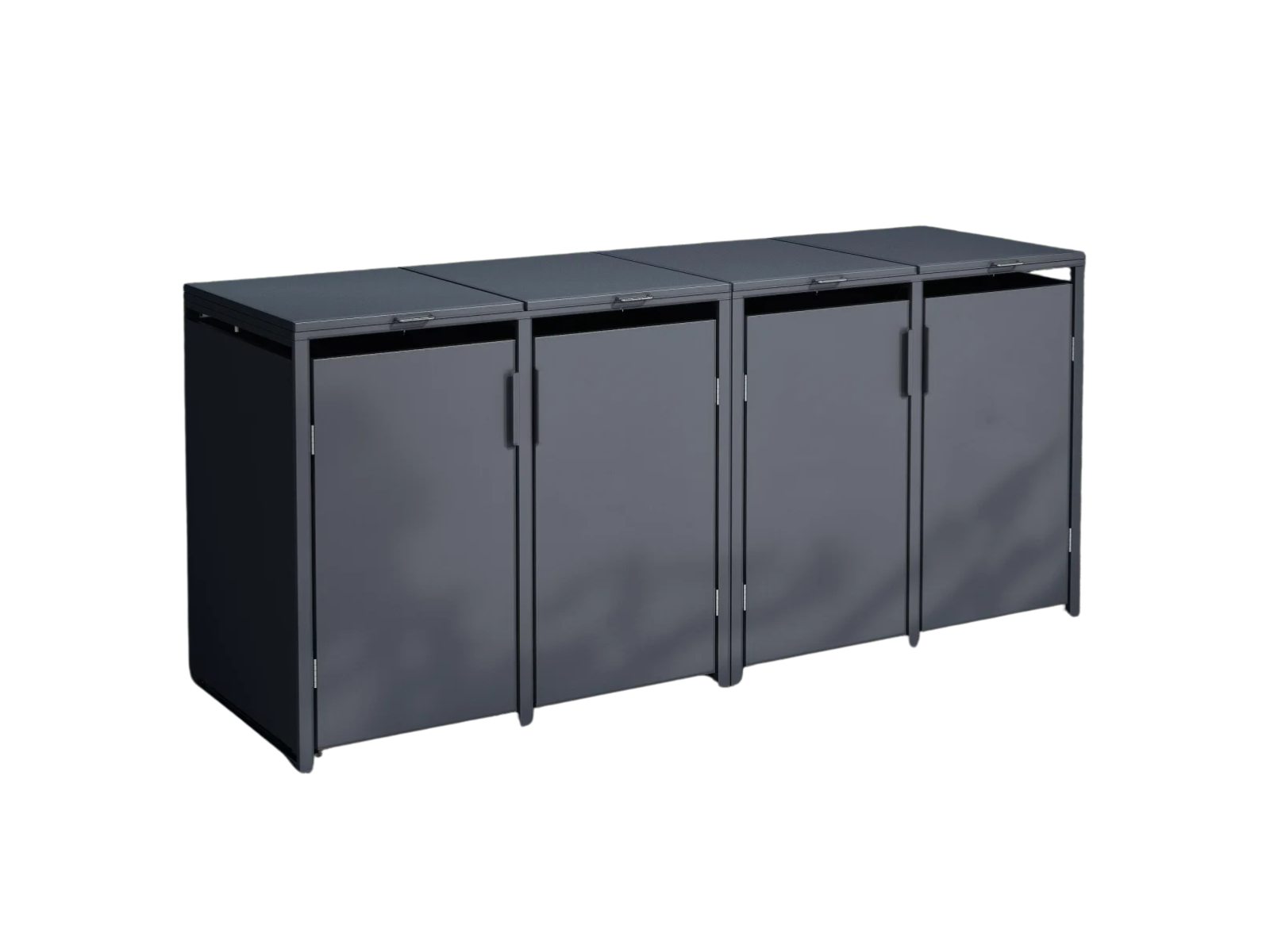 Anthracite Quad Solid Panel Wheelie Bin Storage