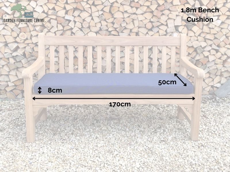 170cm Bench Cushion | 1.8M Bench-Garden Furniture Centre-48Hour Dispatch,LowRange,Under 100,Outdoor Cushions,Half Moon Bench Range,Bench Accessories,Benches,Accessories,Cushions-{collection_title}