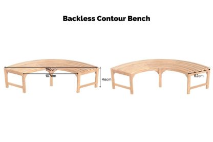 Backless Contour Tree Bench 