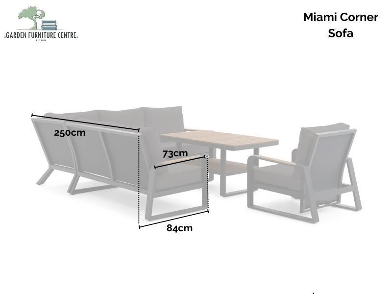 Miami Corner Unit | LIFE Range-Garden Furniture Centre-HighRange,Outdoor Lounging,Tables,Outdoor Furniture,Metal Furniture,Corner Lounge Units,Life Range,Teak,Metal,Teak Sets,Metal Sets-{collection_title}