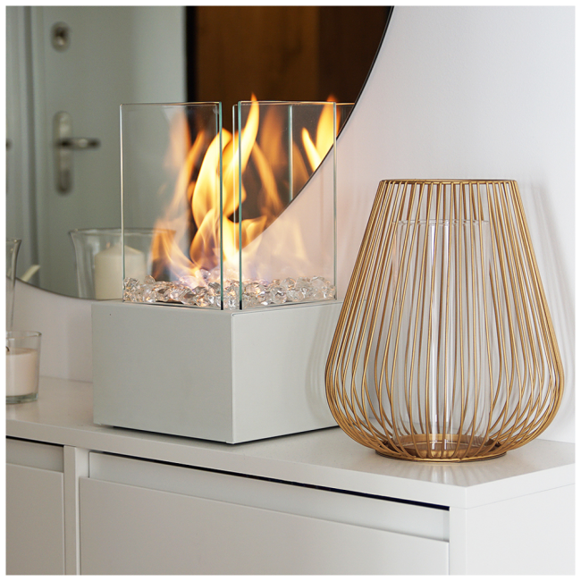 Tango White Free Standing | Bio Fireplaces