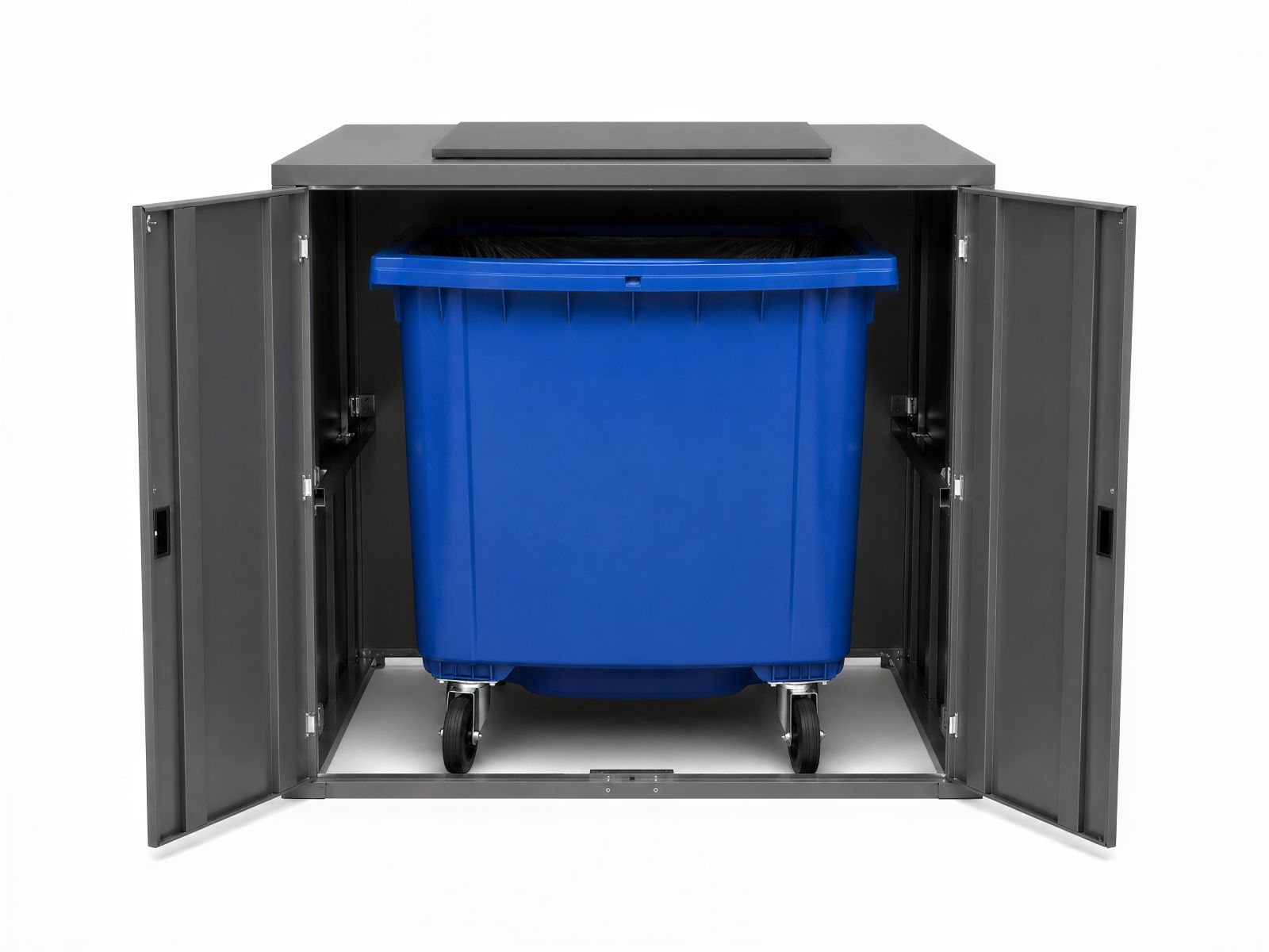Outdoor Wheelie Bin Storage Unit with Pedal Lid | 1100L| Pre-order